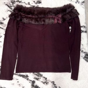 Dolce Cabo Off The Shoulder Long Sleeve Top Size L